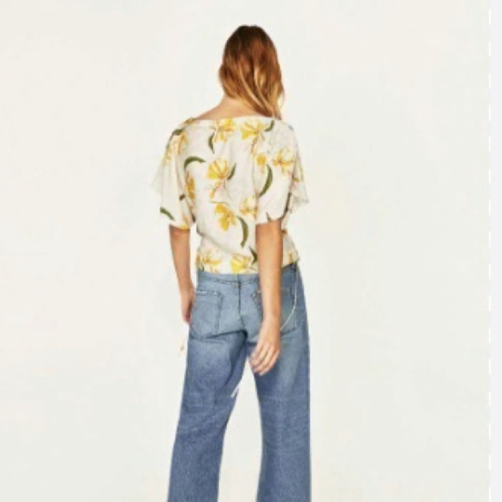 ZARA FLORAL TOP - Picture 2 of 4